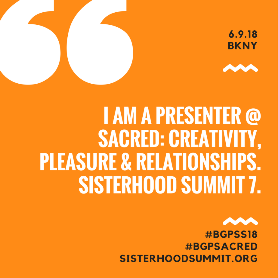 I’m leading a workshop at the Sisterhood Summit!